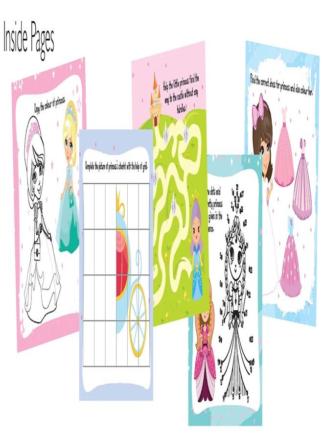 BRIJBASI Hello Friend Princess Colouring and Activity Kit: 24 Colouring Sheets with a Eraser & a Sharpener and 1 Sticker Sheet, 3+ yrs - Image 3